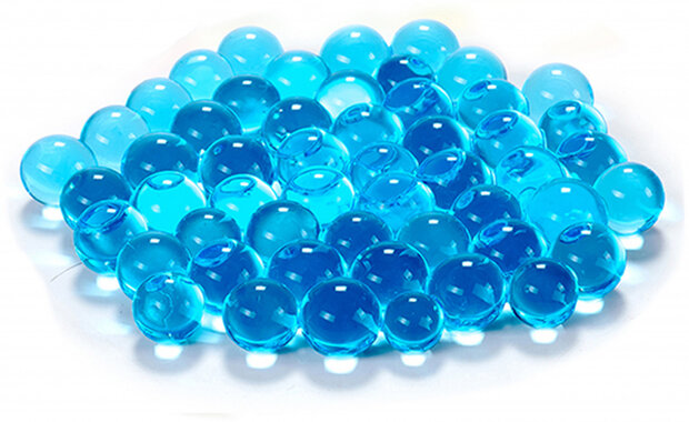decoratieballetjes klein 500 gram 7 x 17,5 cm gel blauw