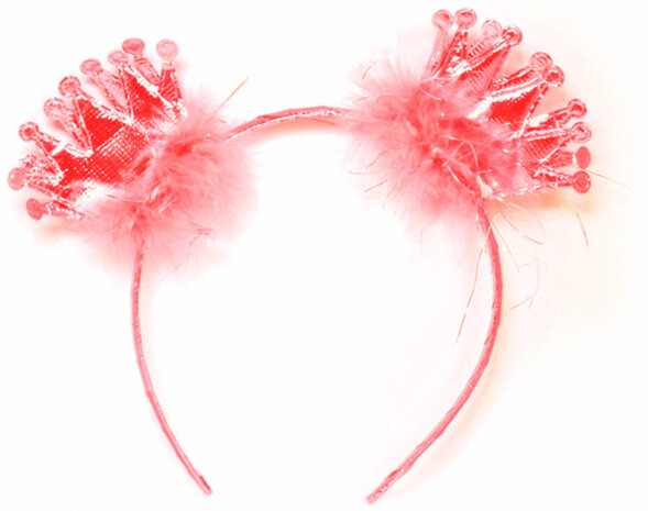 diadeem meisjes pluche rood one-size