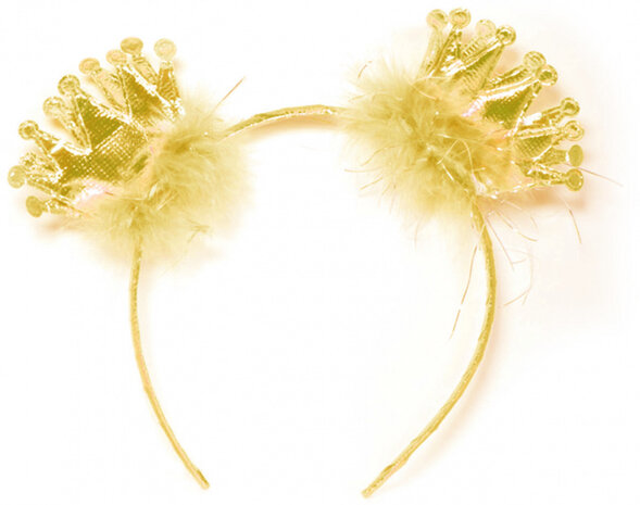 diadeem meisjes pluche geel one-size