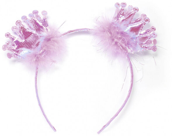 diadeem meisjes pluche roze one-size