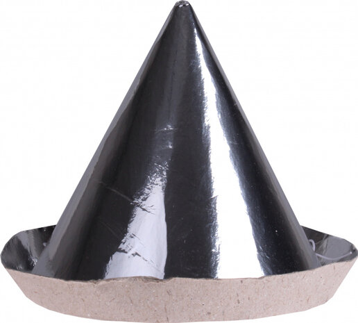 feesthoedje 10 x 11,5 cm karton zilver