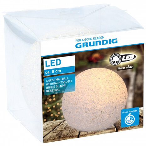 kerstdecoratieverlichting led 8 cm wit