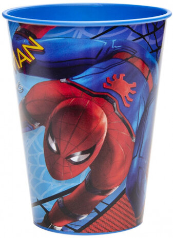 feestbeker Spider-Man jongens 260 ml blauw/rood