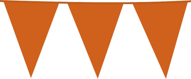vlaggenlijn 10 meter 45 x 30 cm polyetheen oranje