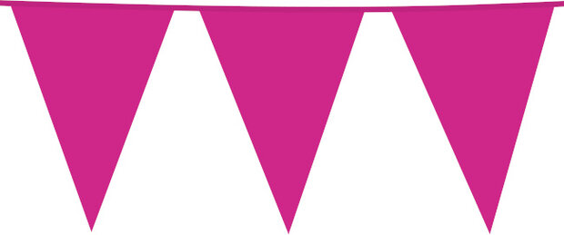 vlaggenlijn 10 meter 45 x 30 cm polyetheen roze