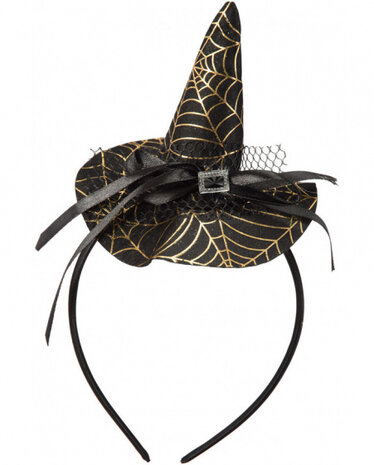 diadeem Heks dames 9 cm polyester zwart one-size