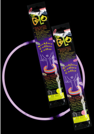 ketting Glow lichtstaaf junior 28 cm roze 4-delig