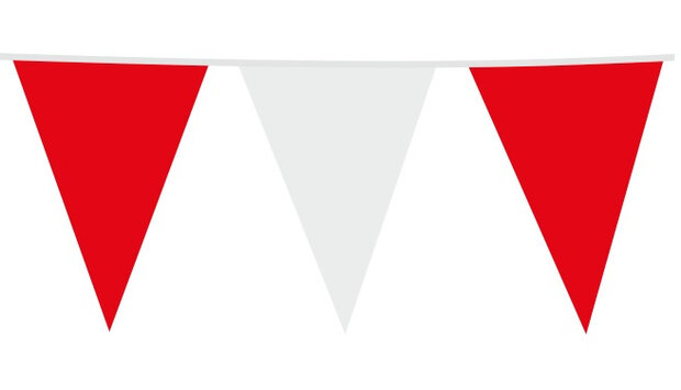 vlaggenlijn 30 x 45 cm polyetheen rood/wit
