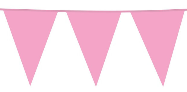 vlaggenlijn 30 x 45 cm polyetheen roze