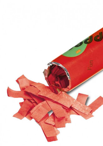 partypopper 30 cm folie rood