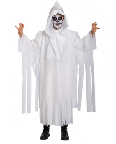 verkleedkostuum Spook junior polyester wit