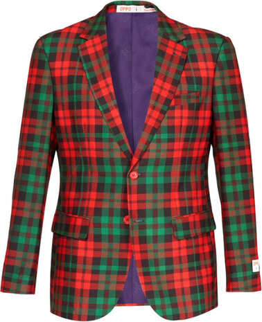 verkleedpak Trendy Tartan heren polyester groen mt 62