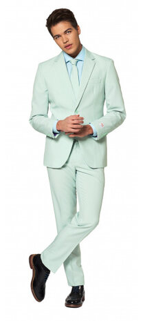 verkleedpak Magic Mint heren polyester mintgroen maat 54