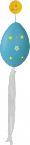 hangdecoratie 20 cm blauw/wit