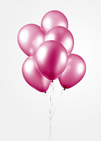 ballonnen Pearl 30 cm latex roze 25 stuks