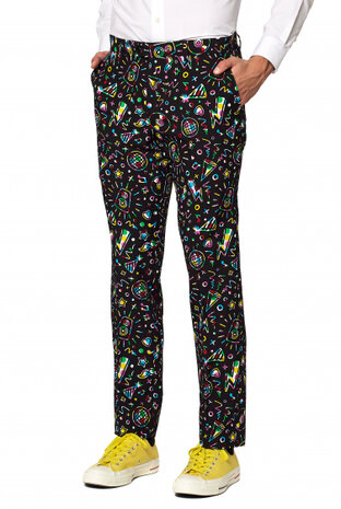 verkleedpak Disco Dude heren polyester zwart maat 60