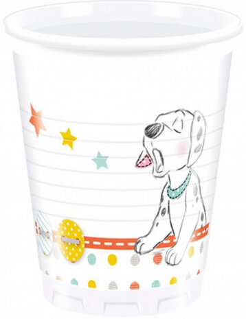 feestbekers Baby Shower junior 200 ml wit 8 stuks