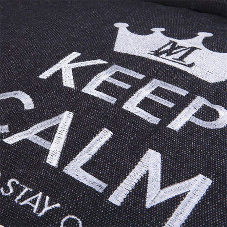 hondensofa Keep Calm 100 x 70 x 35 cm katoen/acryl zwart