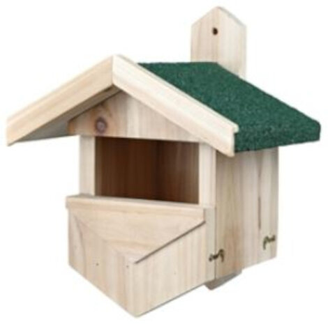nestkast Halfholenbroeders 25 x 21 x 31 cm hout naturel