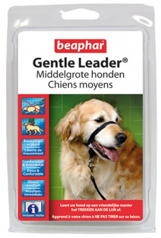 opvoedingshalsband Gentle Leader 56 cm nylon zwart