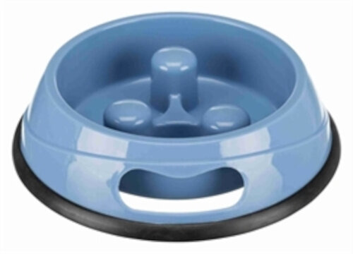 slowfeeder 1,5 liter 27 cm antislip blauw