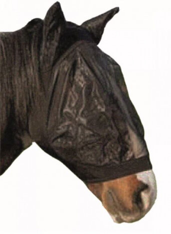 vliegenmasker Cob elastisch lycra zwart