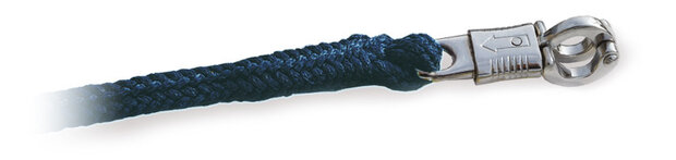 leidkoord met paniekhaak 200 cm nylon blauw