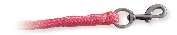 leidkoord met karabijnhaak 200 cm nylon roze