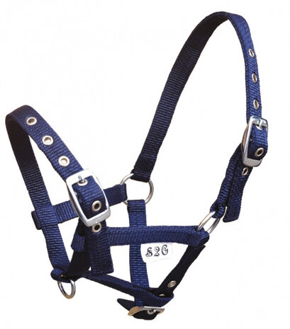 halster Standard Veulen verstelbaar nylon donkerblauw