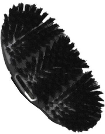 paardenborstel Flex 19 x 9,5 cm rubber/nylon zwart