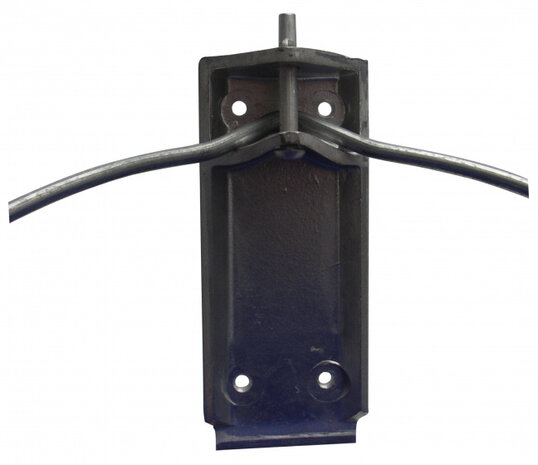 bevestiging voor vlakrugemmer 8 x 23 cm aluminium zwart