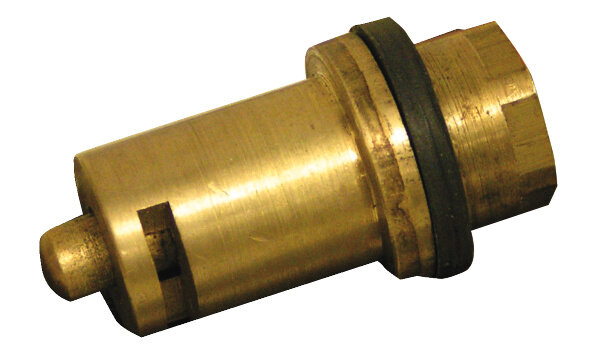 reserveventiel met afdichtrubber 5,5 cm messing goud