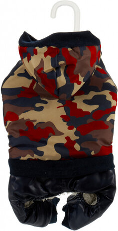 hondenkostuum polyester rood/zwart mt S
