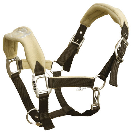 halster Deluxe full 70 x 45 cm nylon/fleece bruin/cr&egrave;me