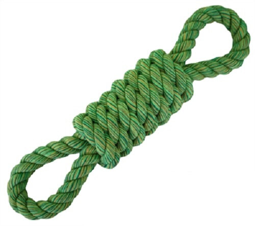 hondentrektouw 39 x 9 x 7,5 cm katoen groen
