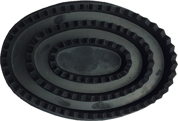 rosborstel 17 x 6 rubber cm zwart