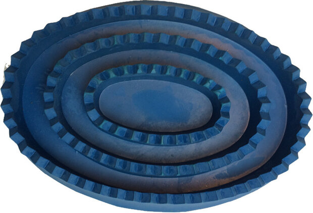 rosborstel 17 x 6 rubber cm blauw