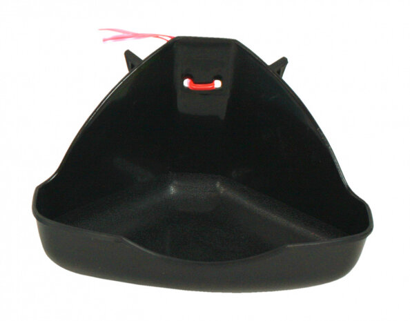 knaagdierhoektoilet met haken 15 cm zwart