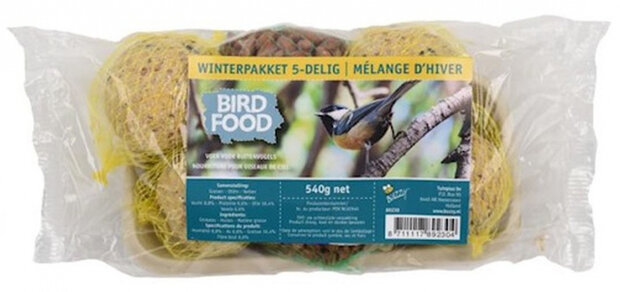 tuinvogelvoer winterpakket 540 gram 5-delig