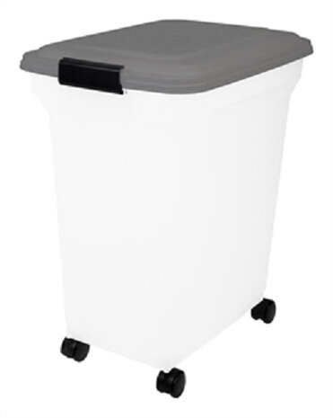 voerton luchtdicht 45 liter 50 x 46,3 cm transparant/grijs