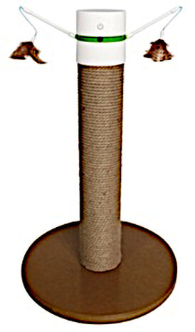 kattenspeeltje Meow 9,3 cm 25,5 x 9 cm wit/groen