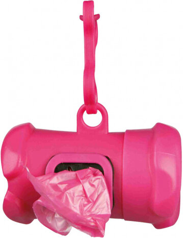 poepzakhouder bot 8 x 4,5 cm roze 2-delig