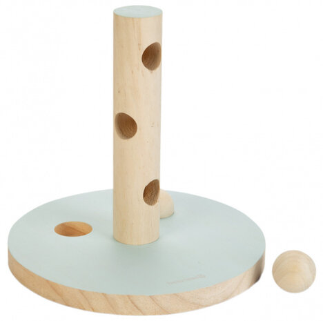 speeltoren 30 cm hout lichtbruin/mintgroen