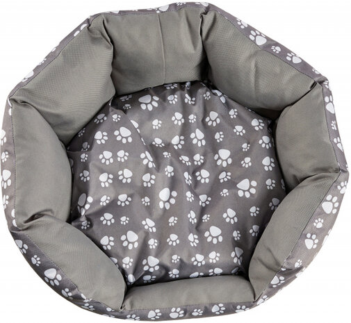 dierenbed Paws 56 x 13 cm grijs/wit