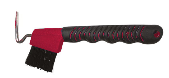 hoefkrabber Soft Grip 16,5 cm rubber/RVS rood