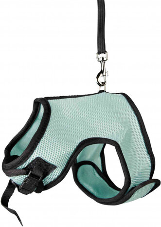 knaagdiertuigje 25-32 cm 1,2 meter mesh/nylon groen/zwart