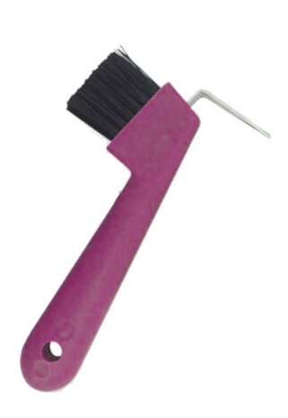 hoefborstel met krabber paard roze