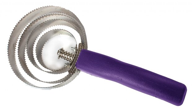 spiralen rosborstel 22 cm paars