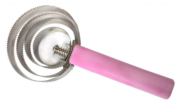 spiralen rosborstel 22 cm roze