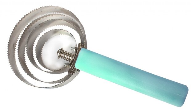 spiralen rosborstel 22 cm lichtblauw